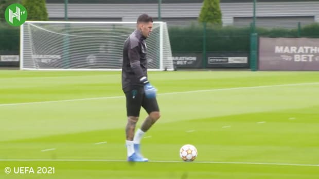 Man City's last training ahead of RB Leipzig clash